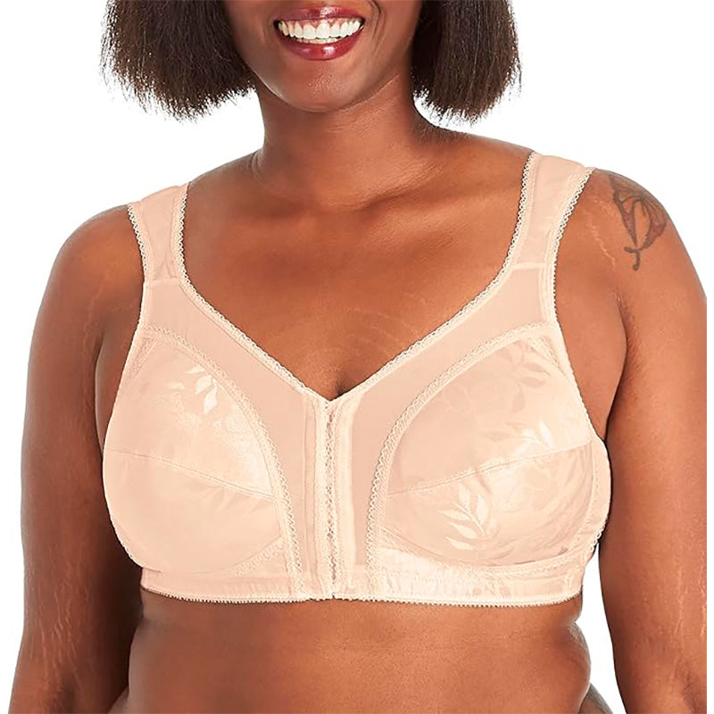 Playtex Front-close Wirefree W/ Flex Back Full Coverage Bra, Light Beige 44D
