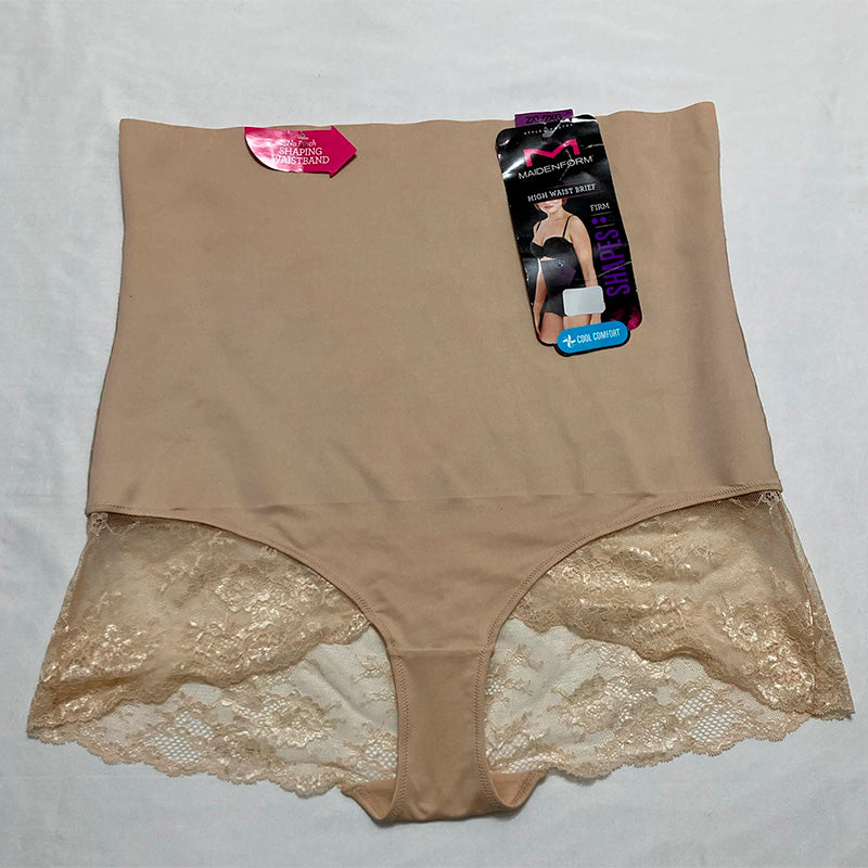 Maidenform High Waist Lace Briefs Nude 1/Transparent Lace Nude 2XL