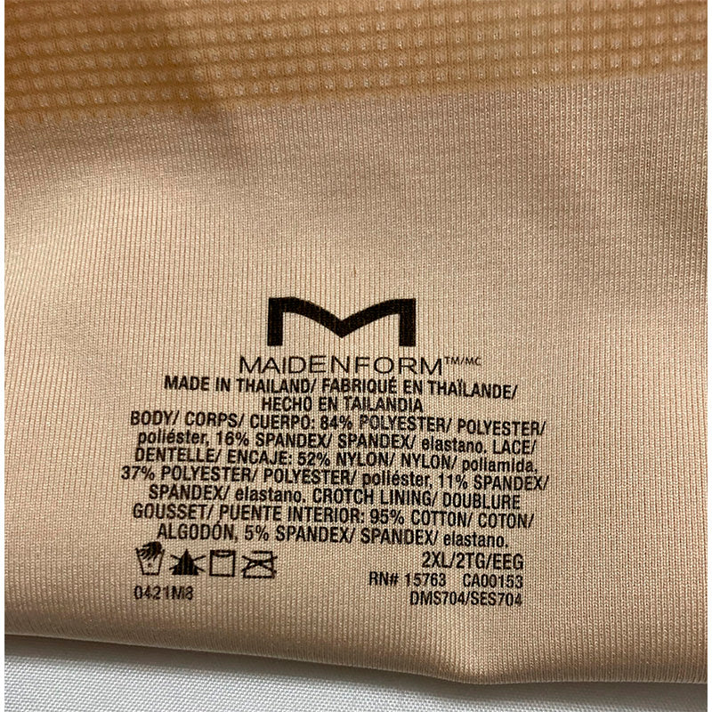 Maidenform High Waist Lace Briefs Nude 1/Transparent Lace Nude 2XL