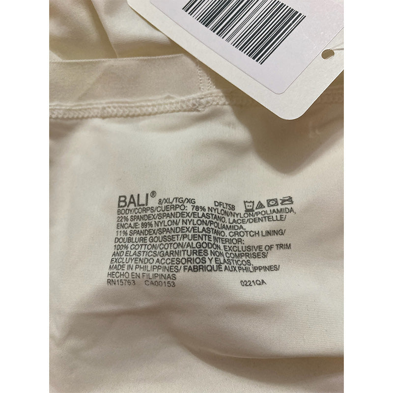 Bali One U Tummy Smoothing Lace Accents Brief Pearl 8