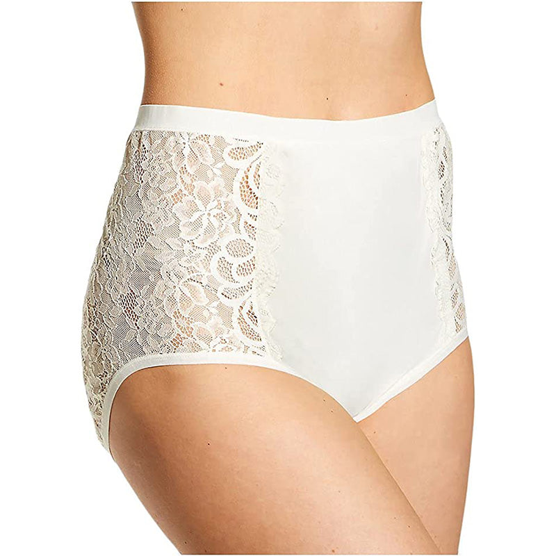 Bali One U Tummy Smoothing Lace Accents Brief Pearl 8