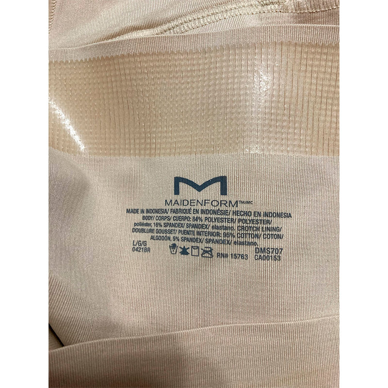 Maidenform Shapewear Firm Control High Waist Thong Fajas with Cool Comfort Beige L