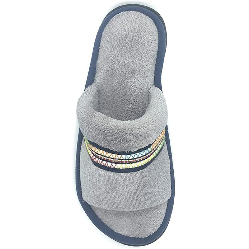 isotoner Womens Microterry Anna Slide Grey 8/9