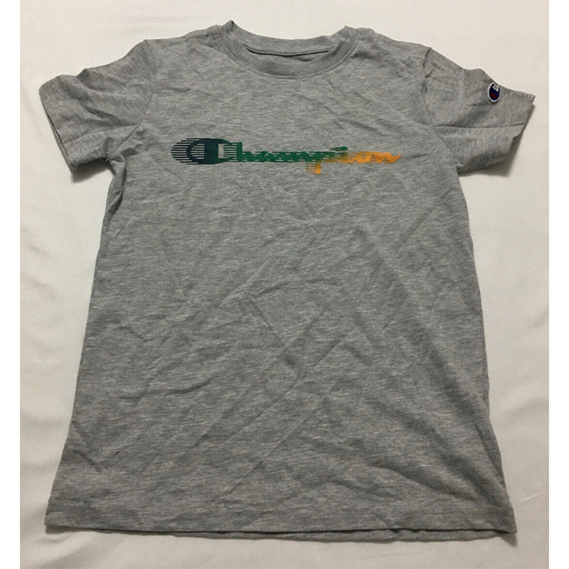Champion Big Boys Quick Script T-shirt Gray S
