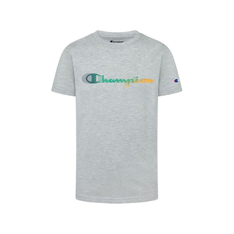 Champion Big Boys Quick Script T-shirt Gray S