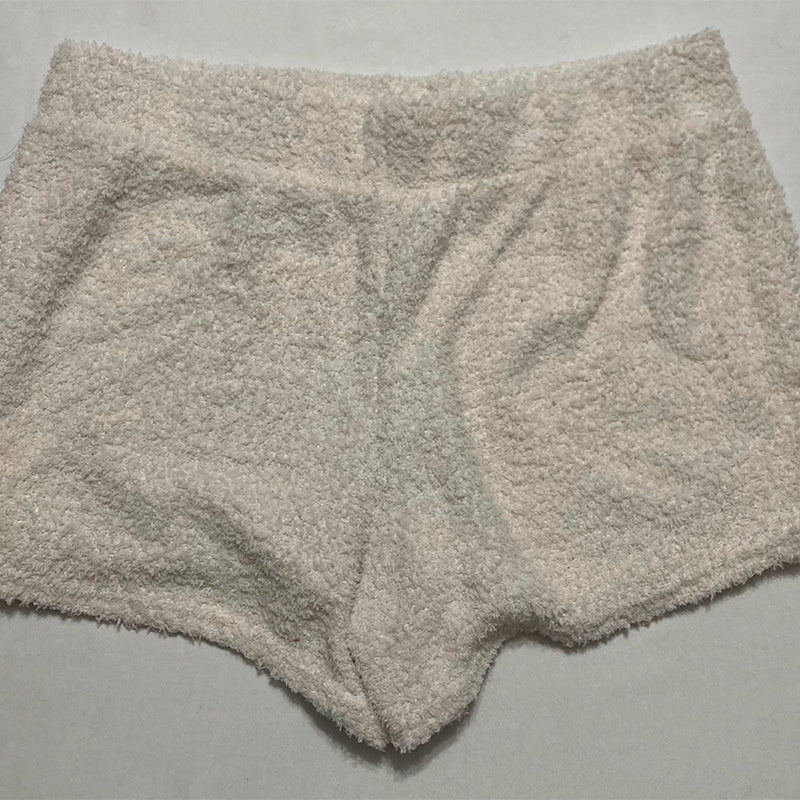 Steve Madden Pull-on Chenille Sleep Shorts White L