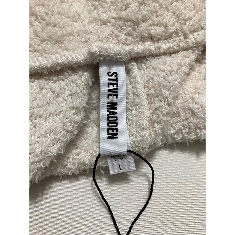 Steve Madden Pull-on Chenille Sleep Shorts White L