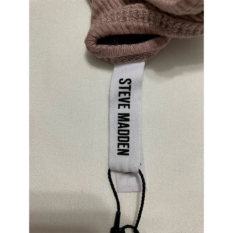 Steve Madden Ribbed Stretch Bralette Bark L