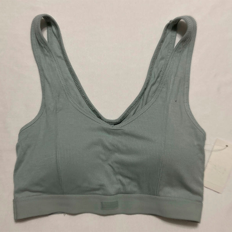 Steve Madden Ribbed Stretch Bralette Puritan Gray XL