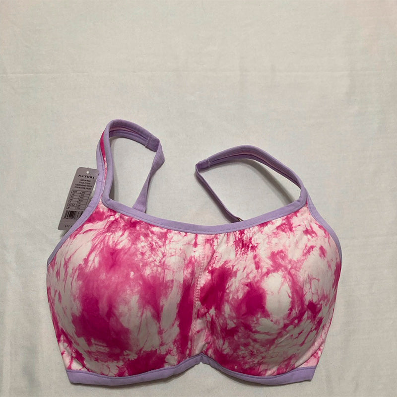 Natori Convertible Coolmax Yogi Contour High Impact Sports Bra Pink 32G