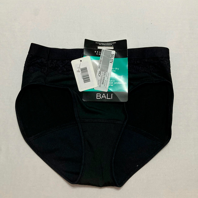 Bali Light Leak Protection Hi-Cut Brief Black M