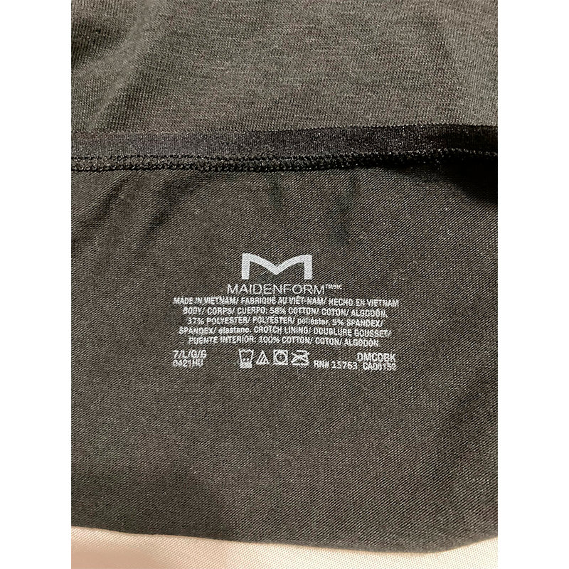Maidenform Cotton Comfort Thong Underwear Black L