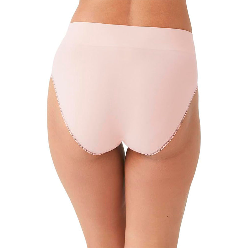 Wacoal Women's Feeling Flexible Seamless Hi Cut Panty Rose Dust L