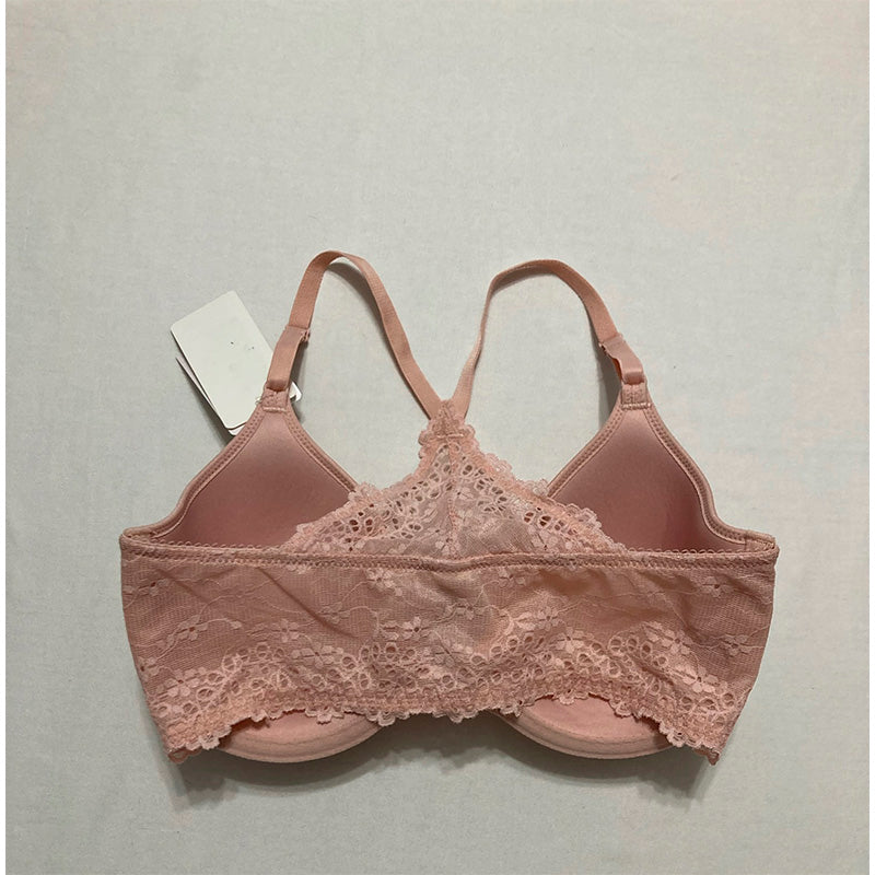 b.tempt'd Inspired Eyelet Front Close Racerback T-Shirt Bra Rose Smoke 32D