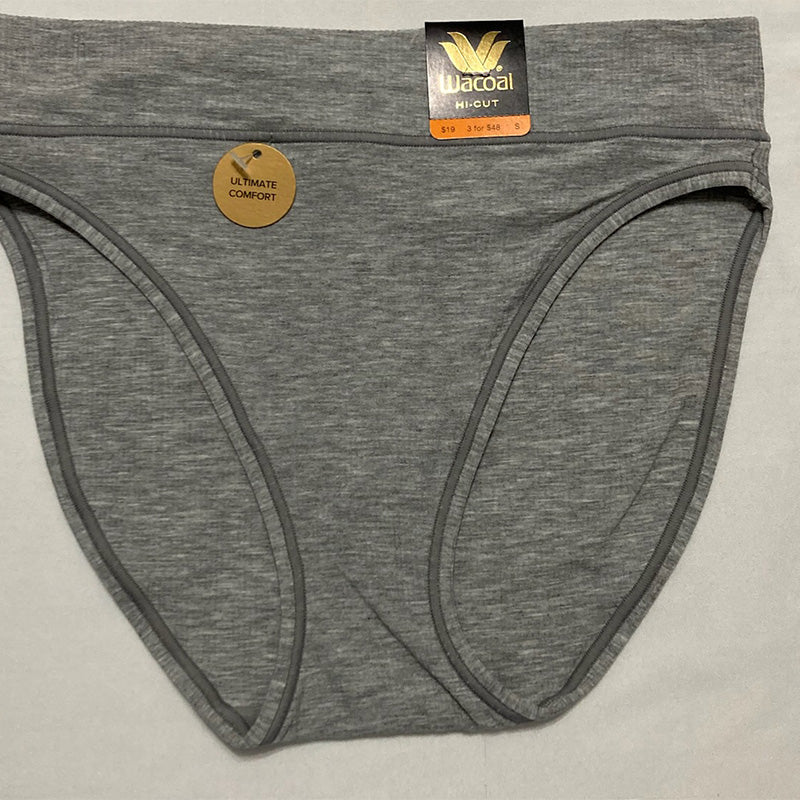 Wacoal Balancing Act Hi Cut Brief Panty Grey Heather S