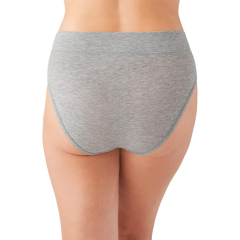 Wacoal Balancing Act Hi Cut Brief Panty Grey Heather XL