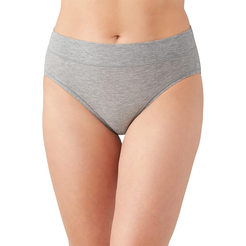 Wacoal Balancing Act Hi Cut Brief Panty Grey Heather XL