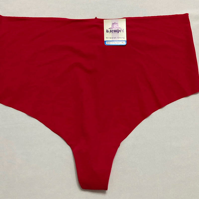 b.tempt'd Bare Hi Waist Thong, Persian Red XL