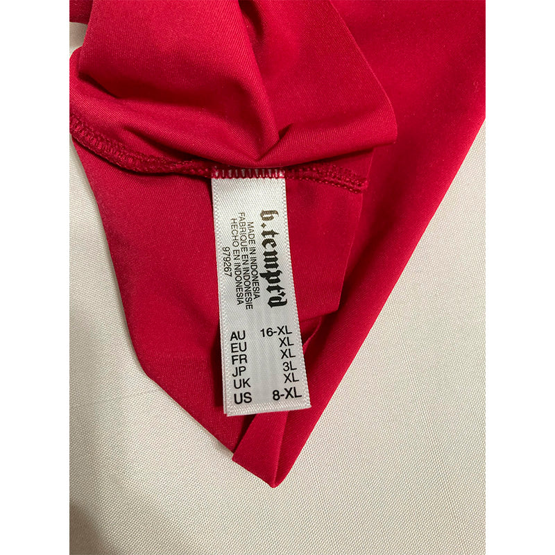 b.tempt'd Bare Hi Waist Thong, Persian Red XL