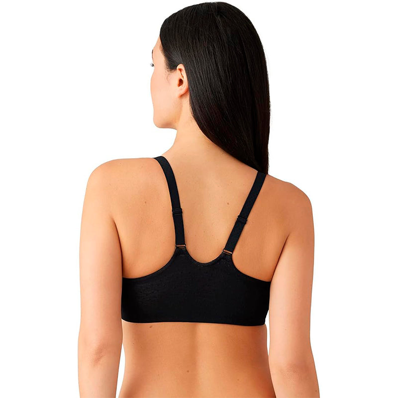 Wacoal Back Appeal Front Close Racerback T-Shirt Bra Black 40DDD