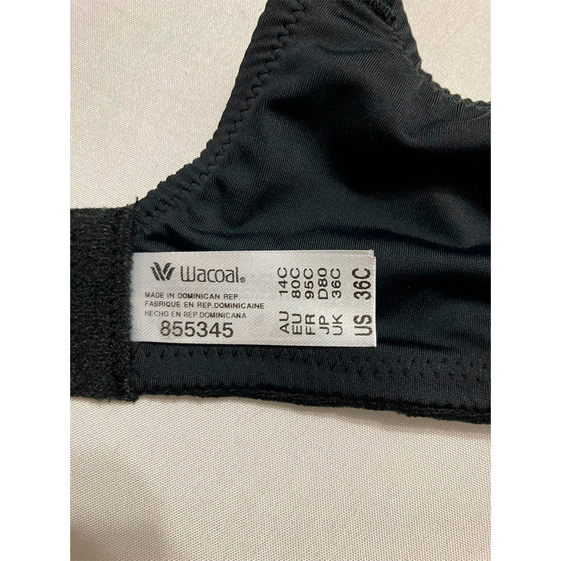 Wacoal Women's Inside Job Unlined Underwire Bra Black 36C