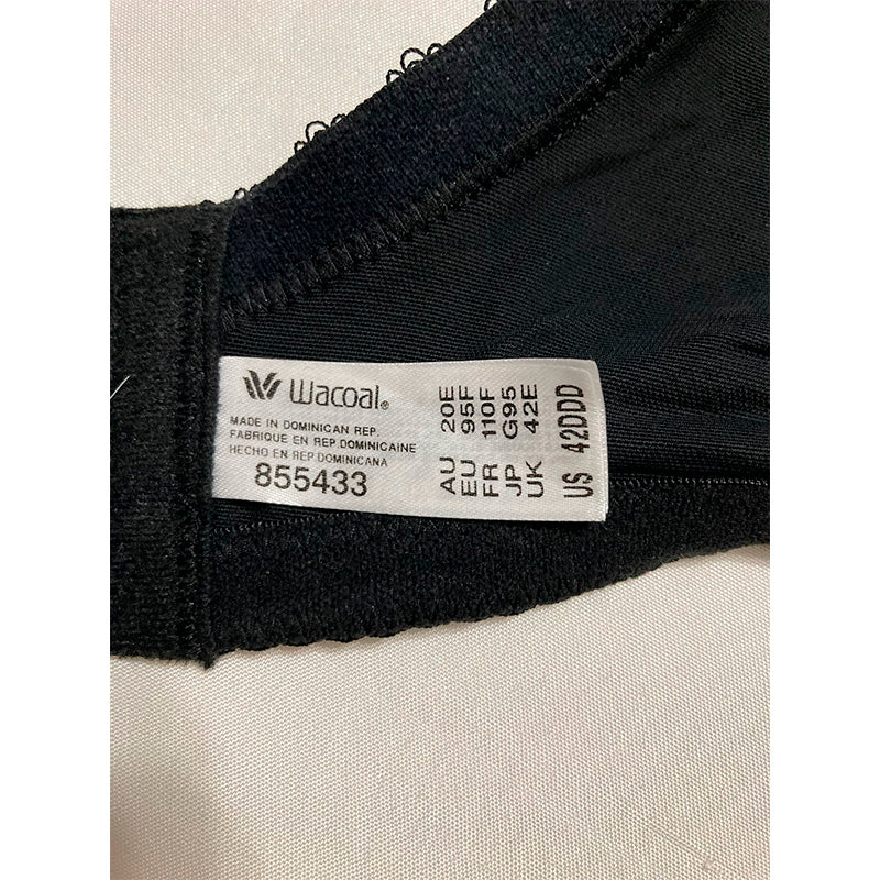 Wacoal Lifted in Luxury Full Figure Lace Unlined Underwire Bra Black 42DDD