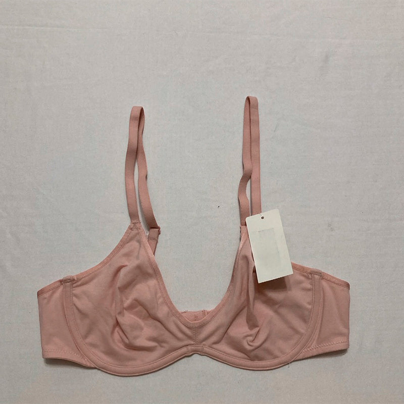 b.tempt'd Cotton to a Tee Scoop Underwire Bra Rose Smoke 36B