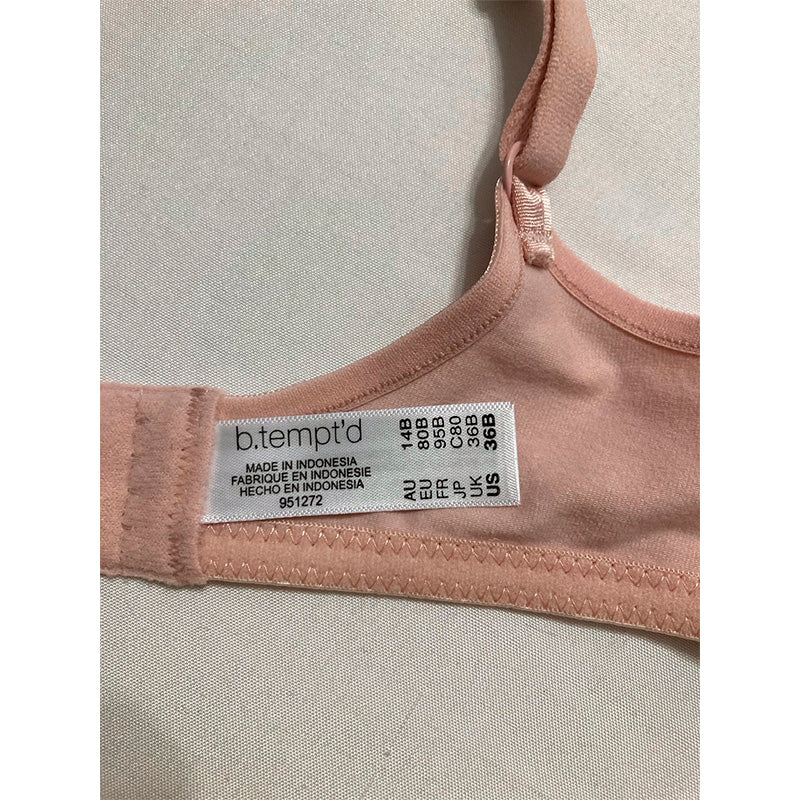 b.tempt'd Cotton to a Tee Scoop Underwire Bra Rose Smoke 36B