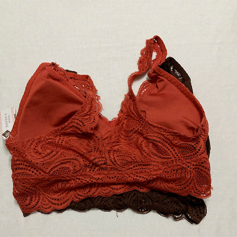 Danskin 2 Pack Top Lace Multicolor L