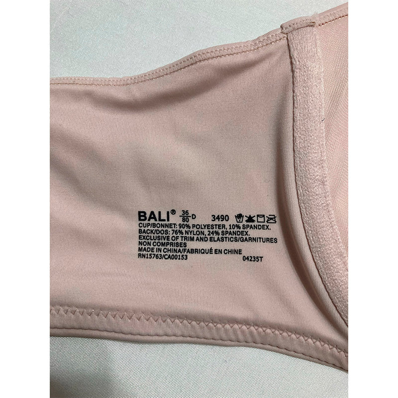 Bali One Smooth Ultra Light Minimizer Underwire Bra Sandshell 36D