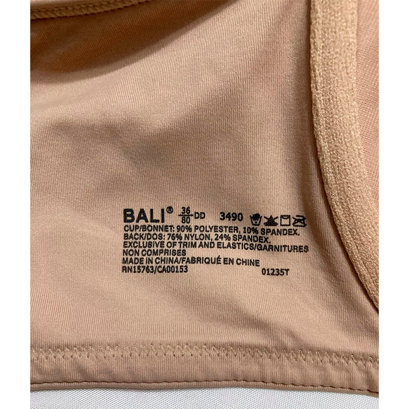 Bali One Smooth U Ultra Light Minimizer Underwire Bra Taupe 36D