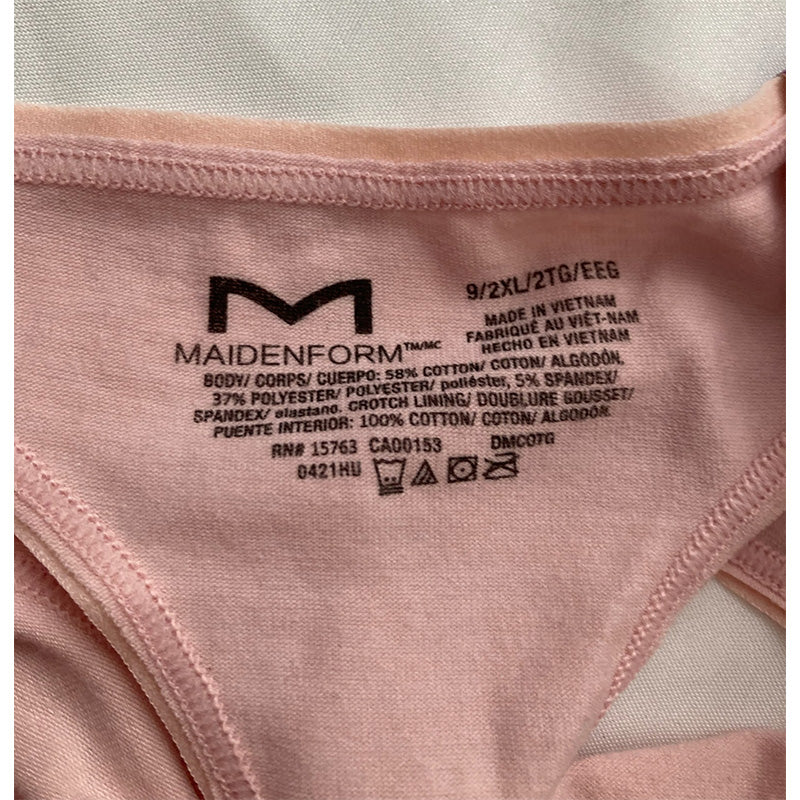 Maidenform Cotton Comfort Thong Underwear Pink 2XL