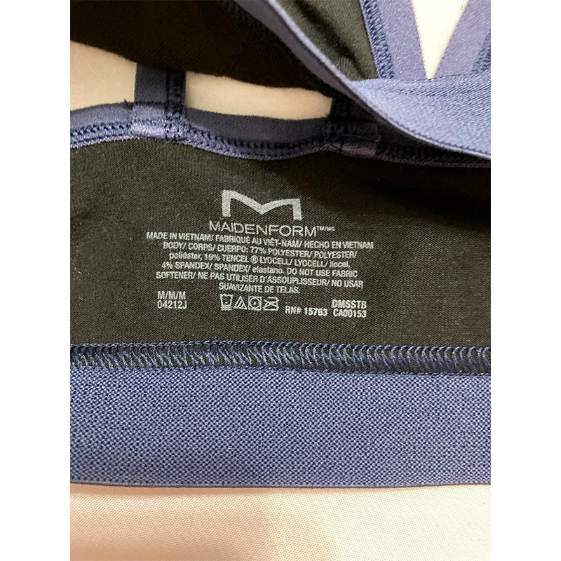 Maidenform Naturally Soft Triangle Bralette Blk/ Classic Style Blu M