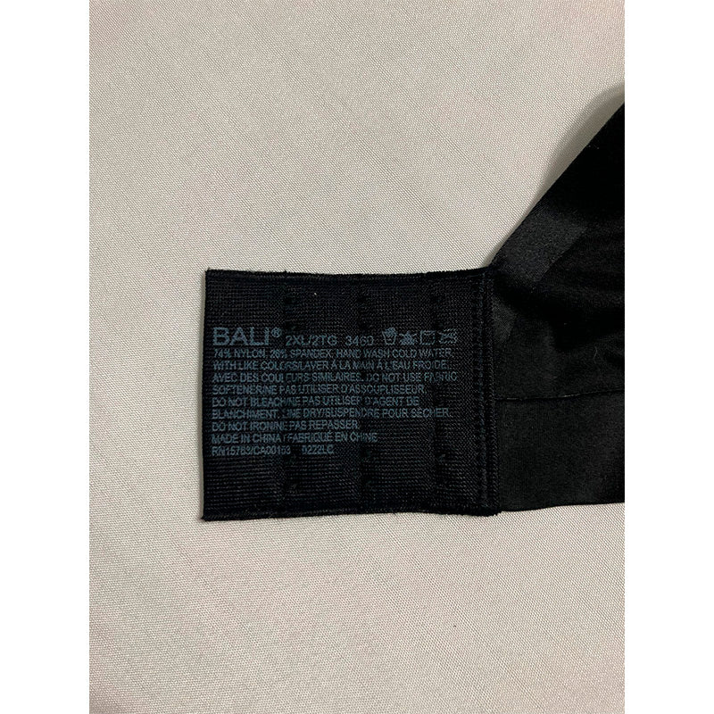 Bali Comfort Revolution Soft Touch Perfect T-Shirt Wirefree Bra Black 2XL