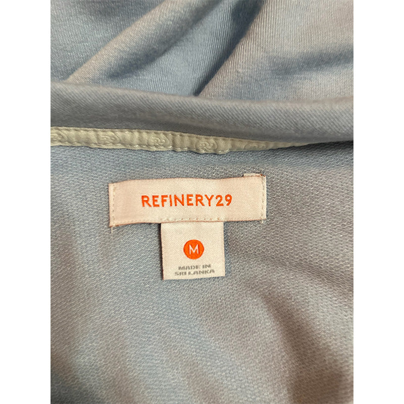 Refinery29 French Terry Lounge Henley Tank Blue M