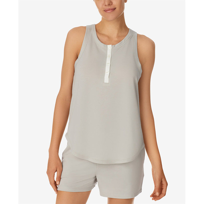 Refinery29 French Terry Lounge Henley Tank Blue M