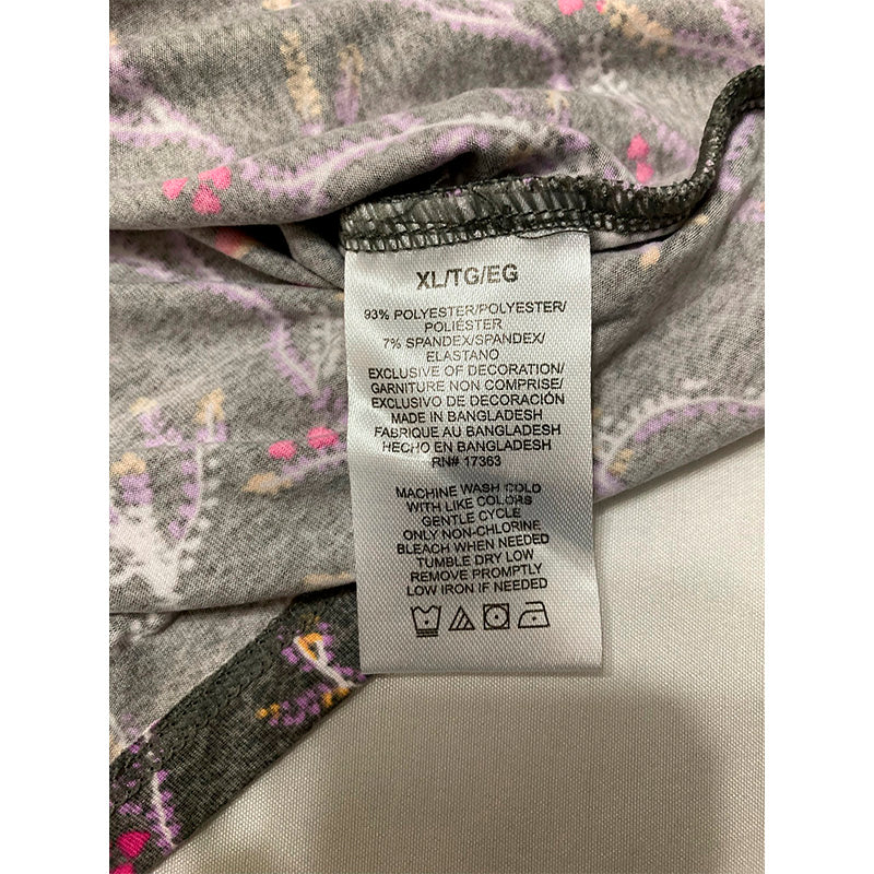 Cuddl Duds Short Sleepshirt Multicolor XL