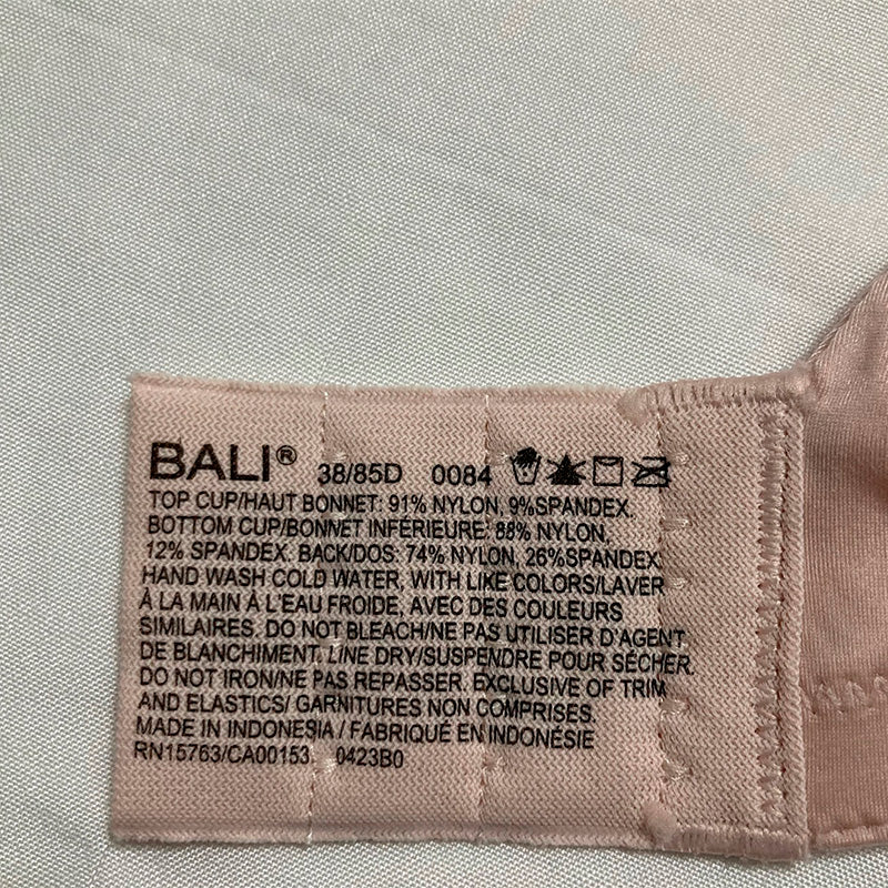 Bali U Lace Underwire Comfort Stretch Full Sandshell 38D