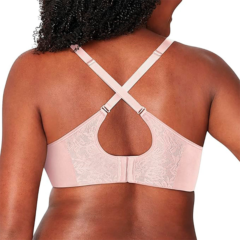 Playtex Dreamwire Ultra-Soft No-Poke Smooth Lace 4-Way Support Bra Sandshell 40C
