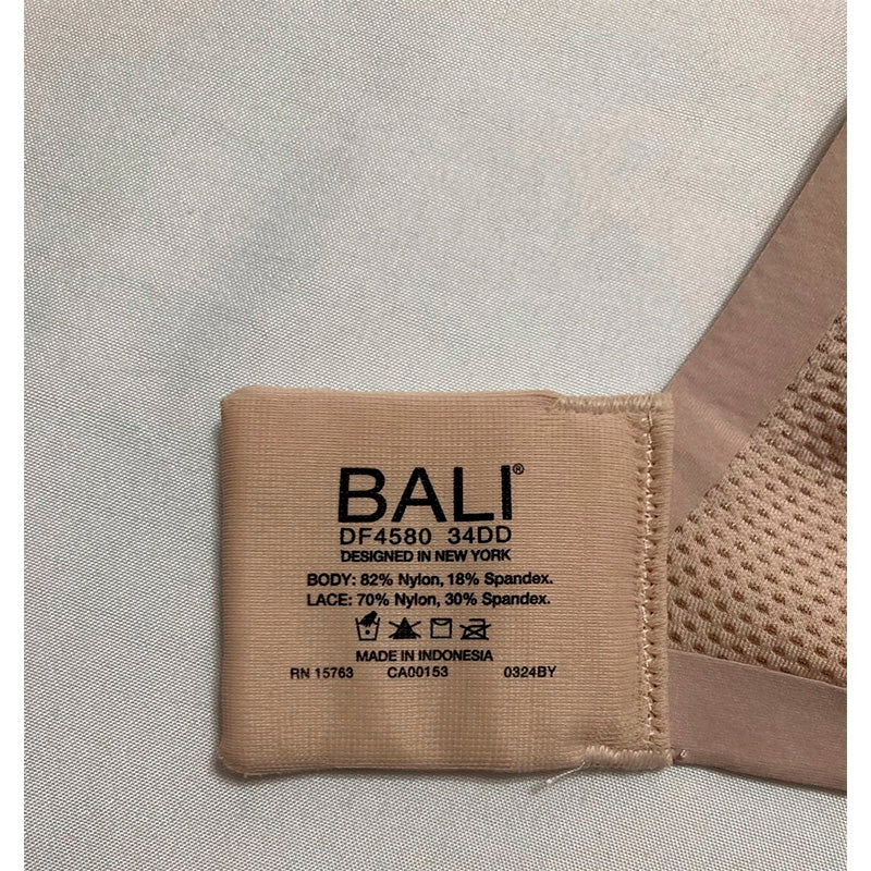 Bali T-Shirt Coolest Smoothing Underwire Convertible Bra Almond 34DD