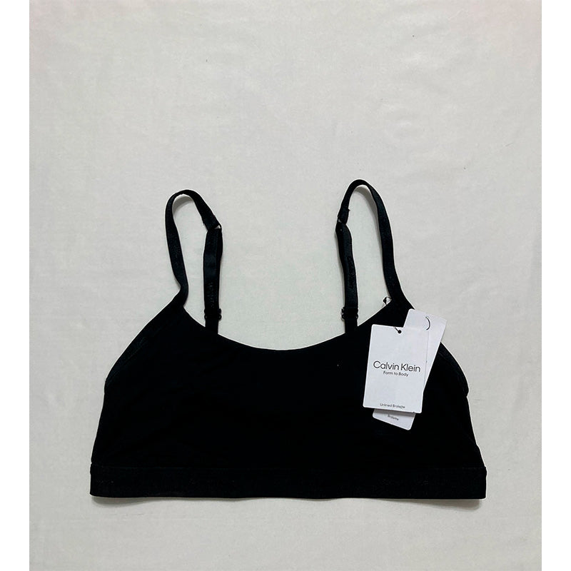 Calvin Klein Form to Body Naturals Unlined Bralette Black L