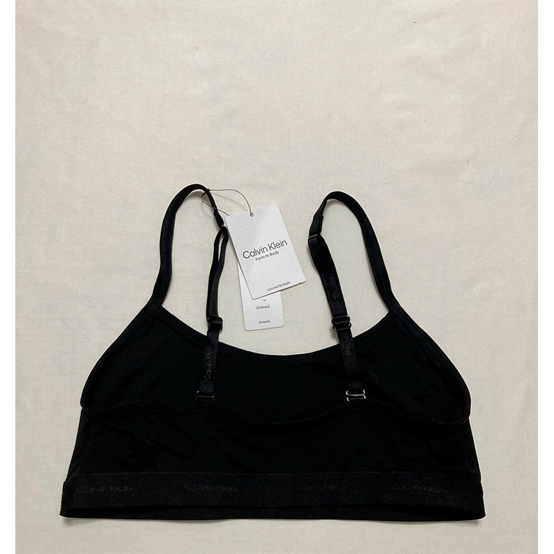 Calvin Klein Form to Body Naturals Unlined Bralette Black L