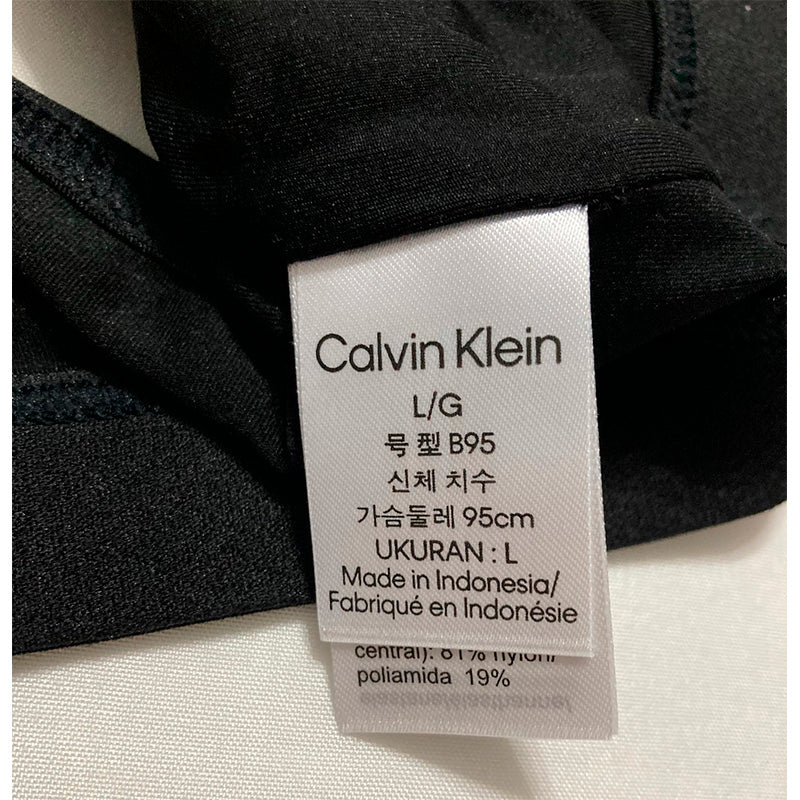 Calvin Klein Form to Body Naturals Unlined Bralette Black L