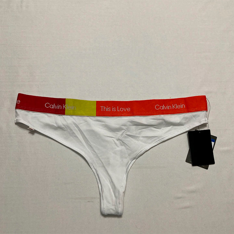 Calvin Klein This is Love Modern Cotton Thong Panty White