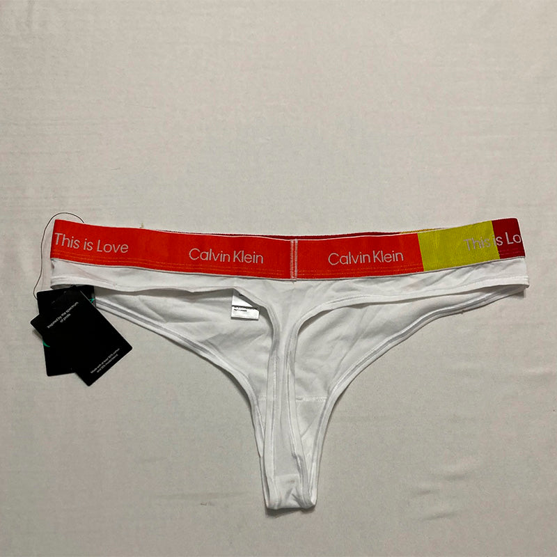 Calvin Klein This is Love Modern Cotton Thong Panty White