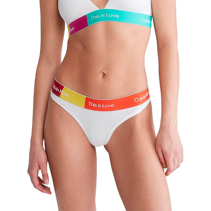 Calvin Klein This is Love Modern Cotton Thong Panty White