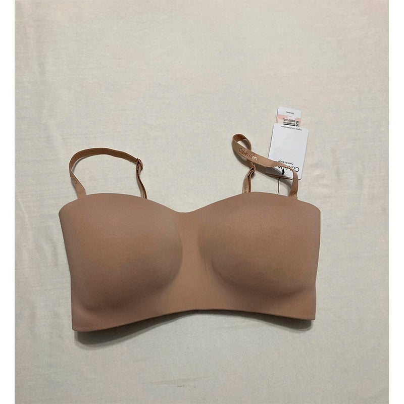 Calvin Klein Form to Body Lightly Lined Bandeau Bra Nude L