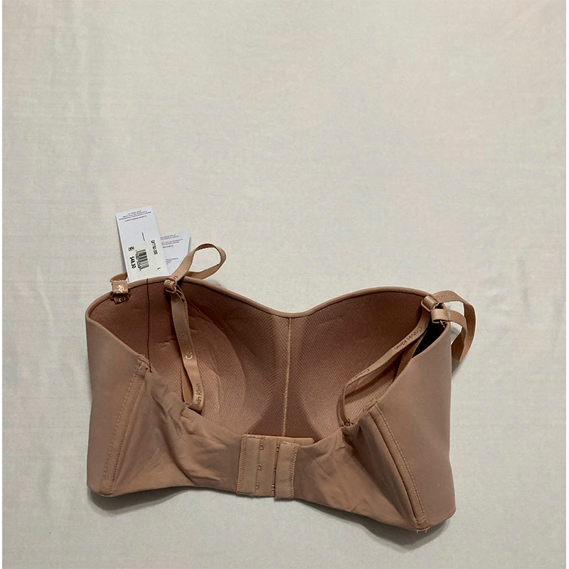 Calvin Klein Form to Body Lightly Lined Bandeau Bra Nude L