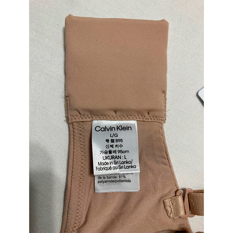 Calvin Klein Form to Body Lightly Lined Bandeau Bra Nude L