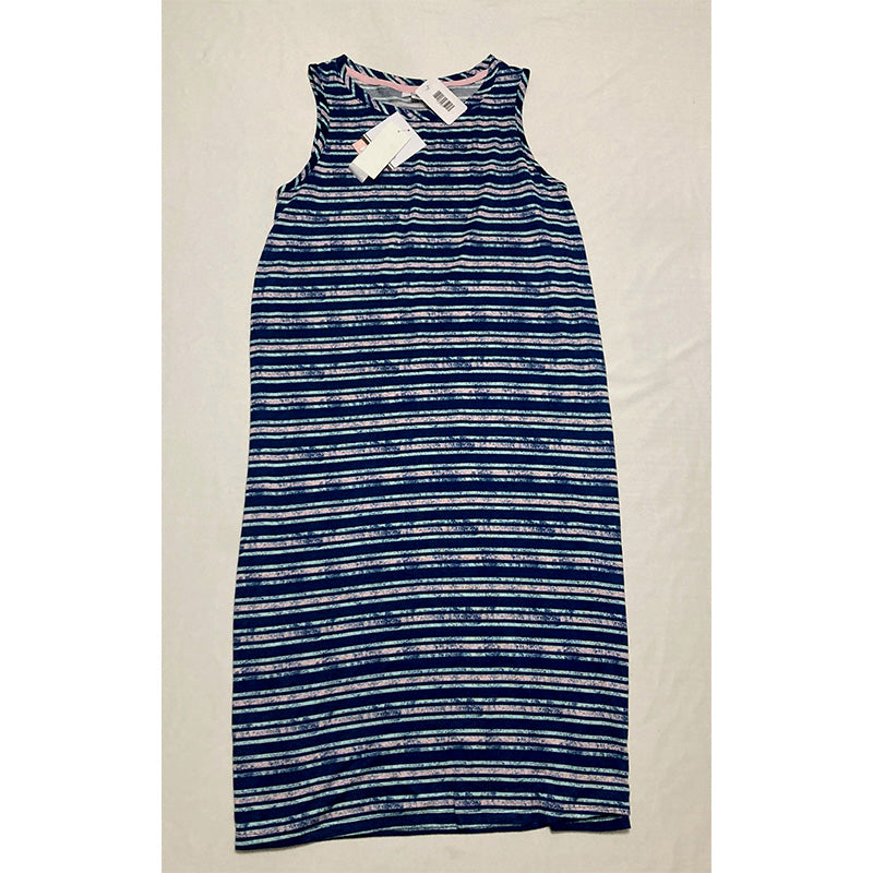 Roudelain Printed Sleeveless Knit Nightgown Quartz Stripe Blue L